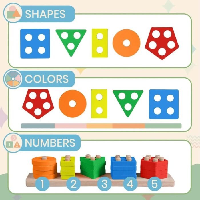 Five Colors and Five Shapes Sorter - Image 5